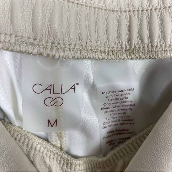 Calia faux leather jogger high rise Ivory color - Picture 8 of 9